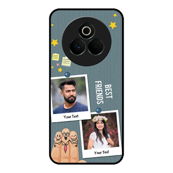 Realme P3 Pro 5G Custom Glass Phone Case - Sticky Frames And Friendship Design Realme P3 Pro 5G Custom Glass Phone Case - Sticky Frames And Friendship Design