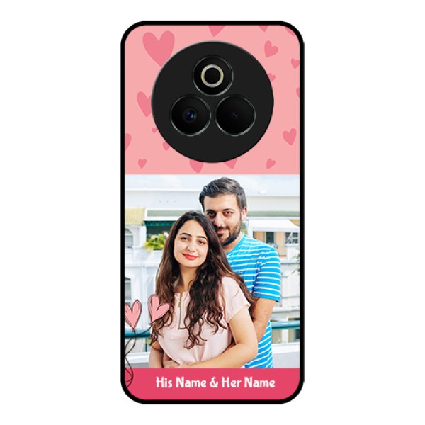 Realme P3 Pro 5G Custom Glass Phone Case - Love Design Peach Color Realme P3 Pro 5G Custom Glass Phone Case - Love Design Peach Color