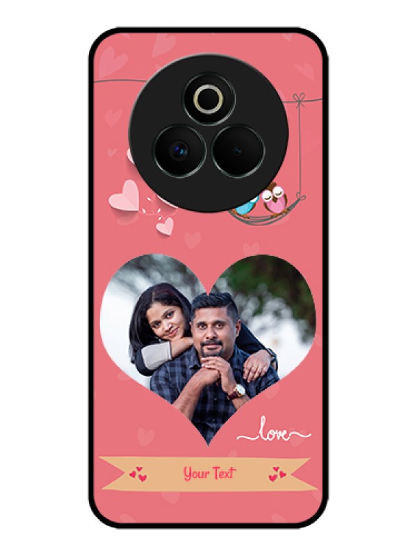 Custom Realme P3 Pro 5G Custom Glass Phone Case - Peach Color Love Design