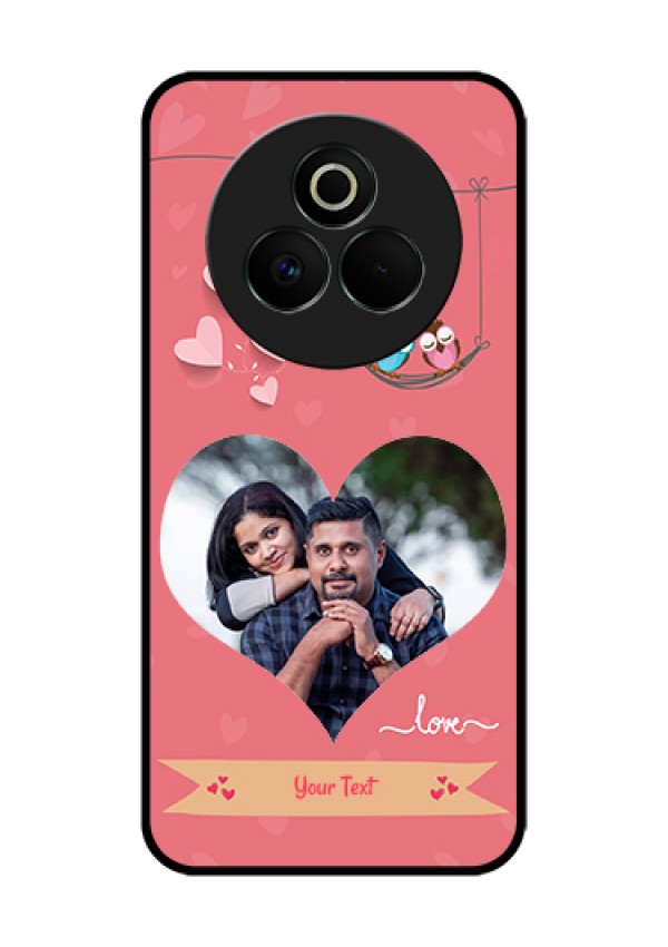 Realme P3 Pro 5G Custom Glass Phone Case - Peach Color Love Design