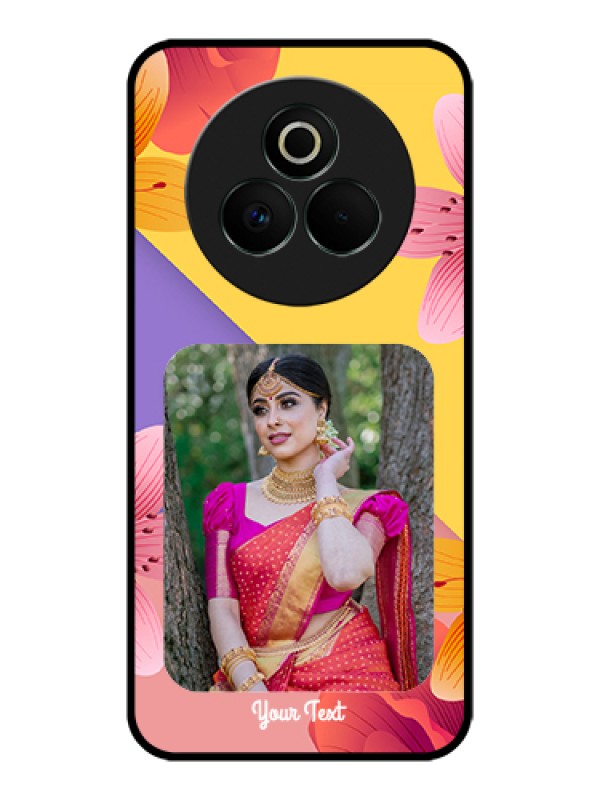 Custom Realme P3 Pro 5G Custom Glass Phone Case - 3 Image With Vintage Floral Design