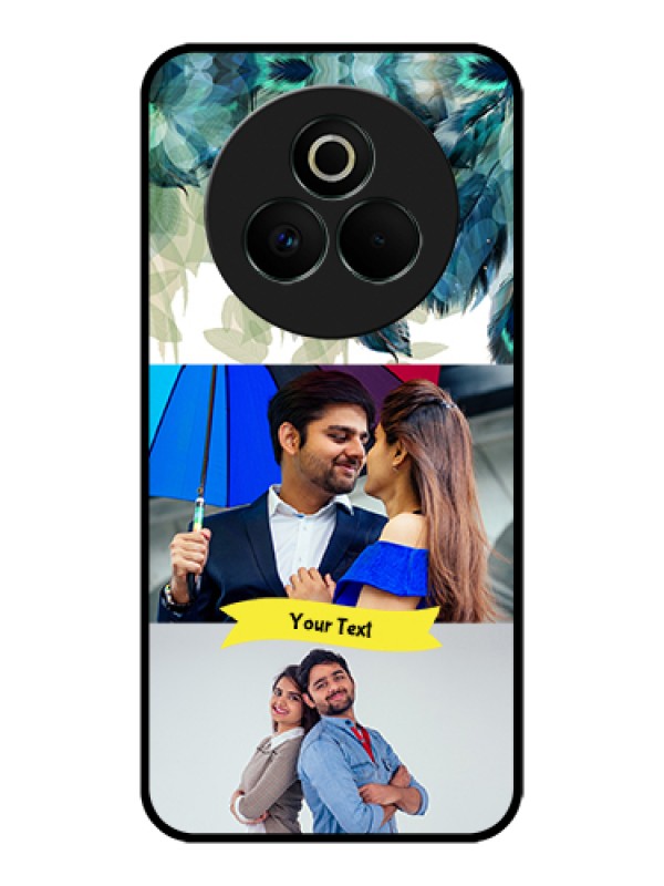 Custom Realme P3 Pro 5G Custom Glass Phone Case - Image With Boho Peacock Feather Design