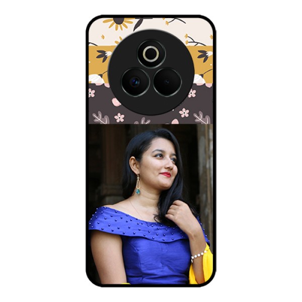Realme P3 Pro 5G Custom Glass Phone Case - Stylish Floral Design