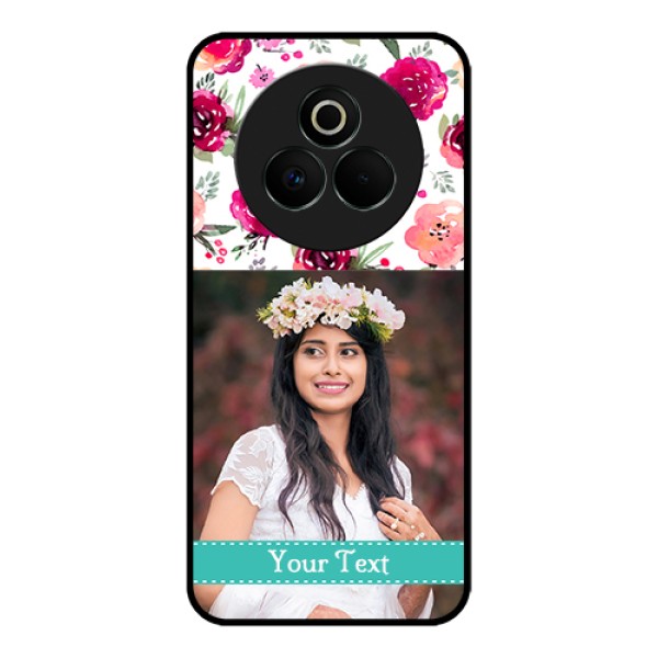 Realme P3 Pro 5G Custom Glass Phone Case - Water Colors Floral Design Realme P3 Pro 5G Custom Glass Phone Case - Water Colors Floral Design