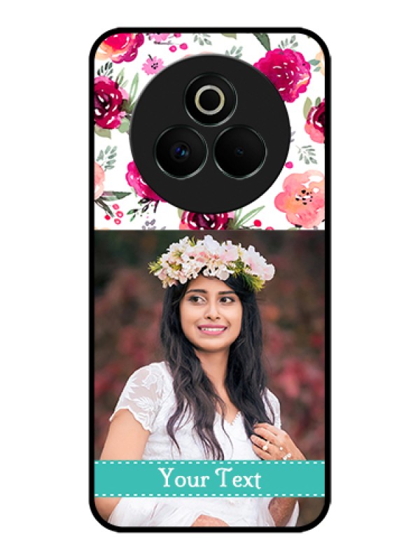 Custom Realme P3 Pro 5G Custom Glass Phone Case - Water Colors Floral Design