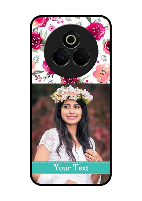 Realme P3 Pro 5G Custom Glass Phone Case - Water Colors Floral Design