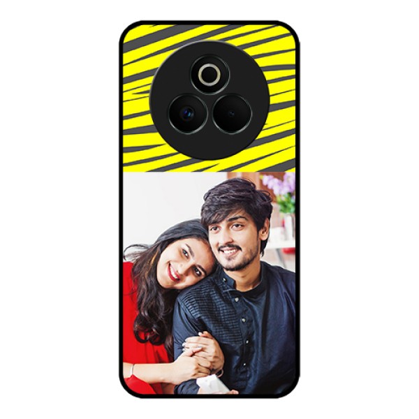 Realme P3 Pro 5G Custom Glass Phone Case - Yellow Abstract Design