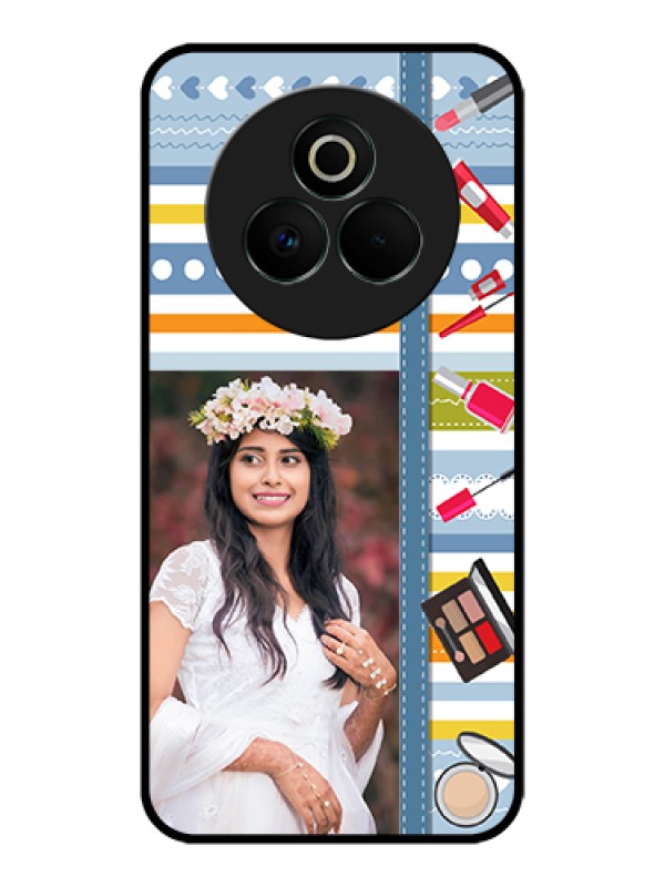Custom Realme P3 Pro 5G Custom Glass Phone Case - Makeup Icons Design