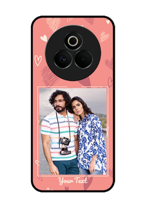 Realme P3 Pro 5G Custom Glass Phone Case - Love Doodle Art Design