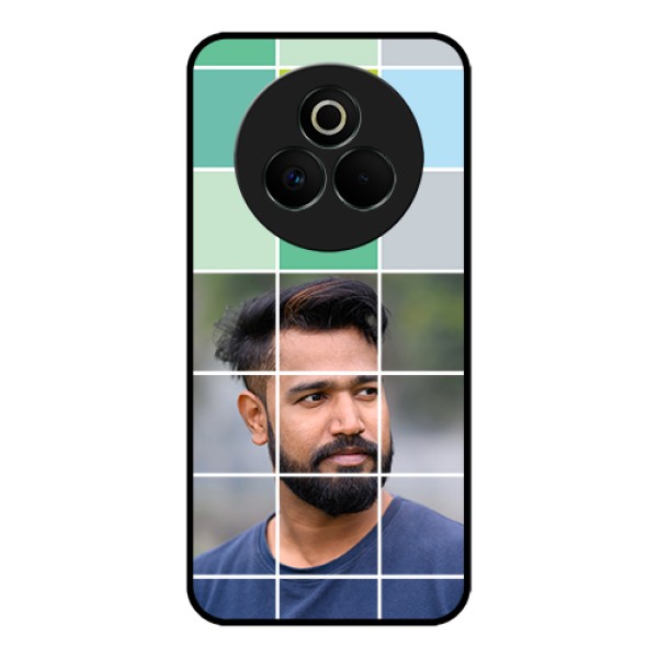 Realme P3 Pro 5G Custom Glass Phone Case - With White Box Pattern Realme P3 Pro 5G Custom Glass Phone Case - With White Box Pattern