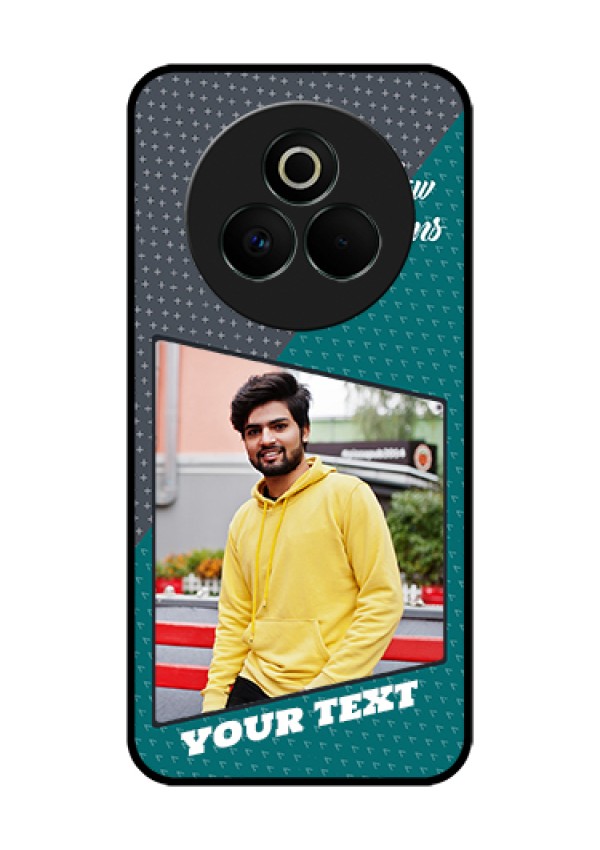 Realme P3 Pro 5G Custom Glass Phone Case - Background Pattern Design With Quote