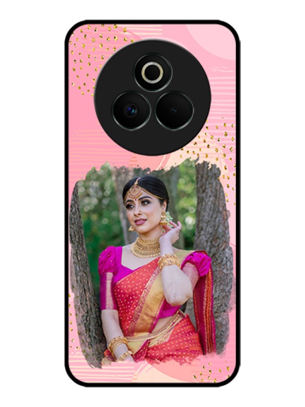 Custom Realme P3 Pro 5G Custom Glass Phone Case - Gold Glitter Splash Design