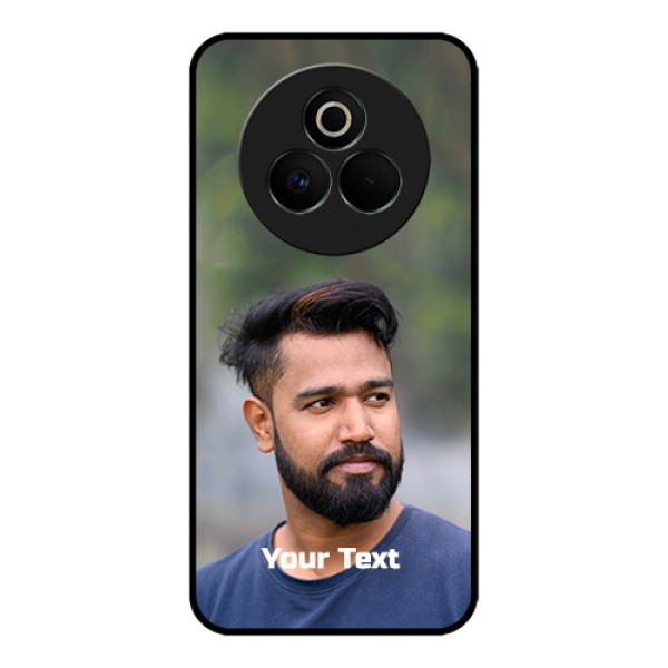 Realme P3 Pro 5G Custom Glass Phone Case - Photo With Text Design