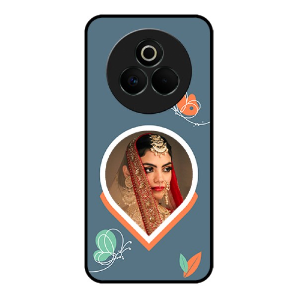 Realme P3 Pro 5G Custom Glass Phone Case - Droplet Butterflies Design Realme P3 Pro 5G Custom Glass Phone Case - Droplet Butterflies Design