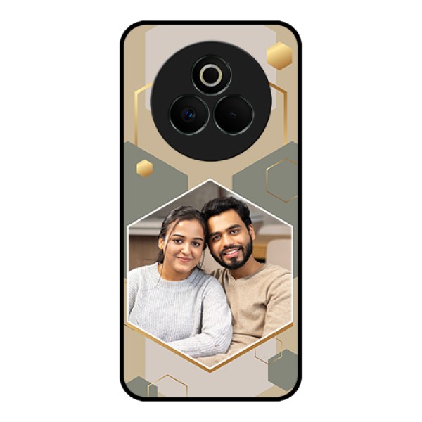 Realme P3 Pro 5G Custom Glass Phone Case - Stylish Hexagon Pattern Design Realme P3 Pro 5G Custom Glass Phone Case - Stylish Hexagon Pattern Design