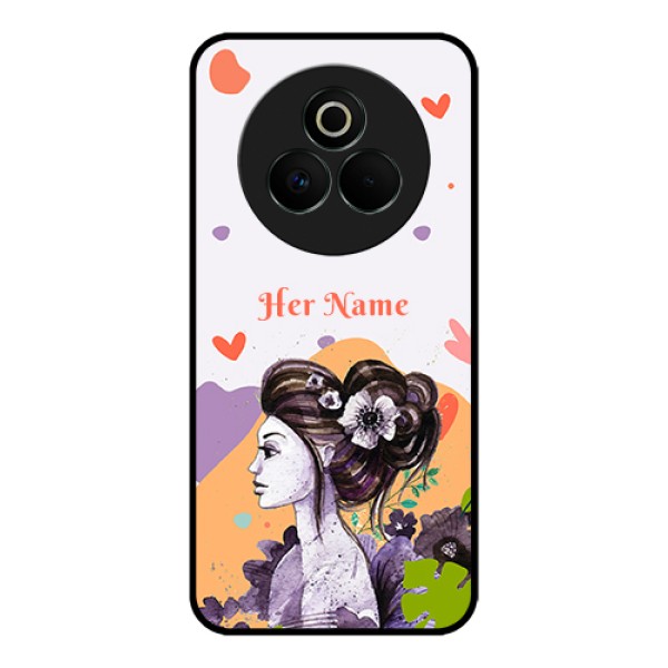 Realme P3 Pro 5G Custom Glass Phone Case - Woman And Nature Design Realme P3 Pro 5G Custom Glass Phone Case - Woman And Nature Design