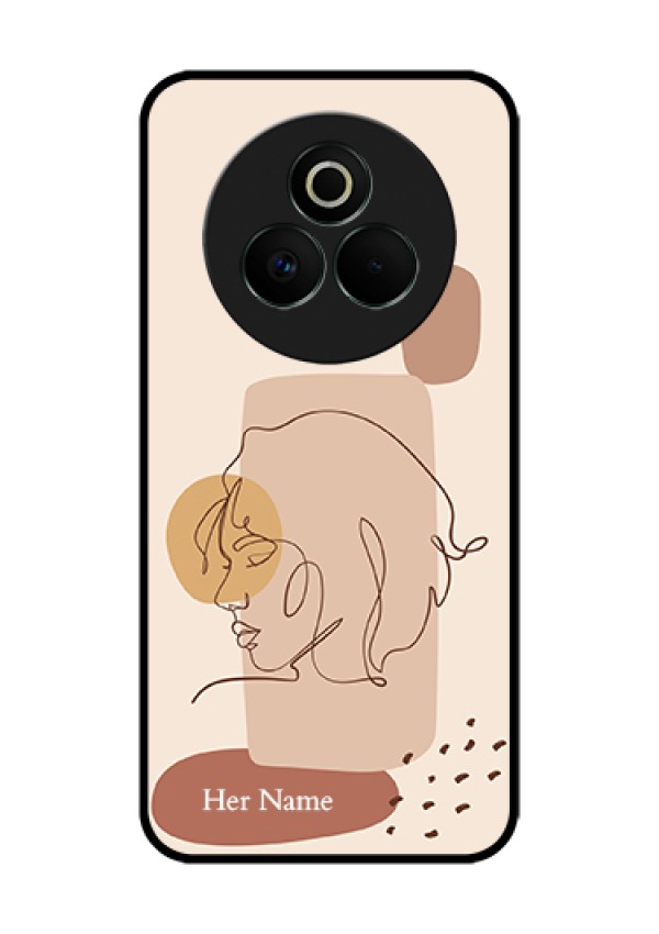 Realme P3 Pro 5G Custom Glass Phone Case - Calm Woman Line Art Design