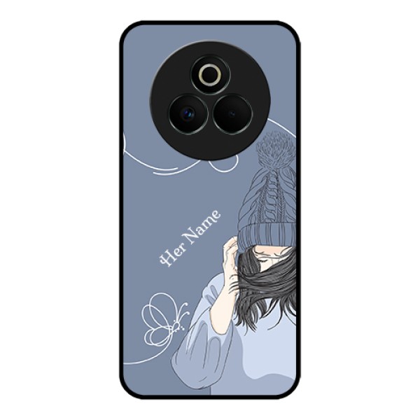 Realme P3 Pro 5G Custom Glass Phone Case - Girl In Winter Outfit Design