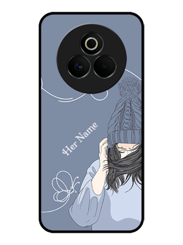 Custom Realme P3 Pro 5G Custom Glass Phone Case - Girl In Winter Outfit Design