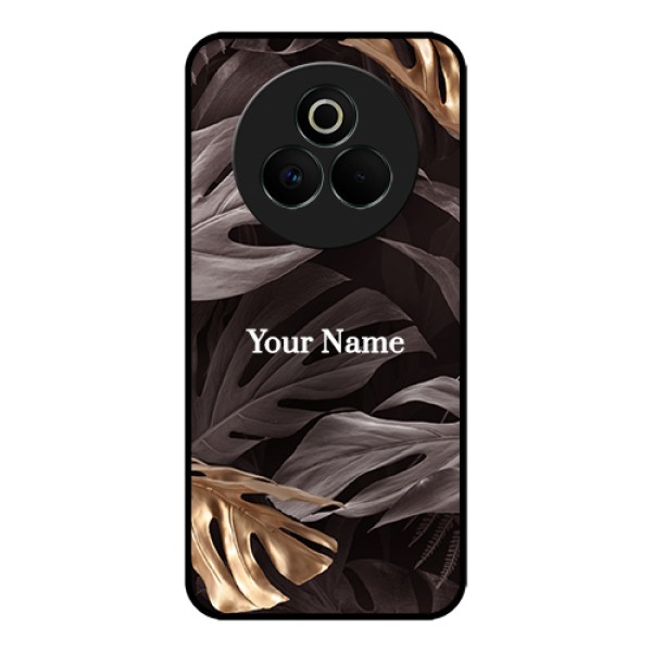 Realme P3 Pro 5G Custom Glass Phone Case - Wild Leaves Digital Paint Design Realme P3 Pro 5G Custom Glass Phone Case - Wild Leaves Digital Paint Design