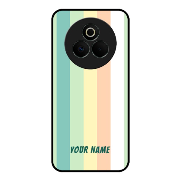 Realme P3 Pro 5G Custom Glass Phone Case - Multi - Colour Stripes Design Realme P3 Pro 5G Custom Glass Phone Case - Multi - Colour Stripes Design