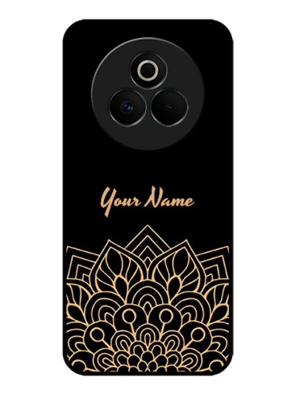 Custom Realme P3 Pro 5G Custom Glass Phone Case - Golden Mandala Design