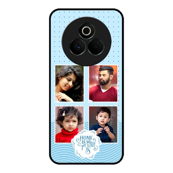 Realme P3 Pro 5G Custom Glass Phone Case - Cute Love Quote With 4 Pic Upload Design Realme P3 Pro 5G Custom Glass Phone Case - Cute Love Quote With 4 Pic Upload Design