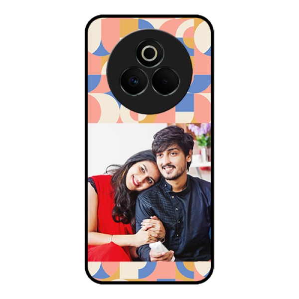 Realme P3 Pro 5G Custom Glass Phone Case - Semi - Circle Maze Pattern Design Realme P3 Pro 5G Custom Glass Phone Case - Semi - Circle Maze Pattern Design