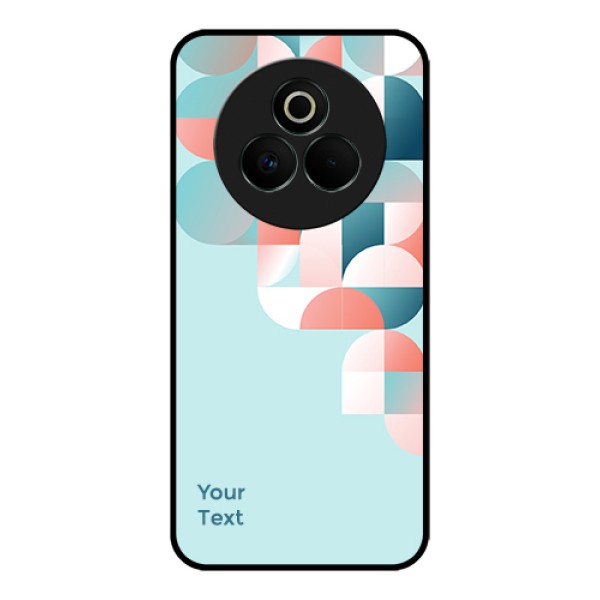 Realme P3 Pro 5G Custom Glass Phone Case - Stylish Semi - Circle Pattern Design Realme P3 Pro 5G Custom Glass Phone Case - Stylish Semi - Circle Pattern Design