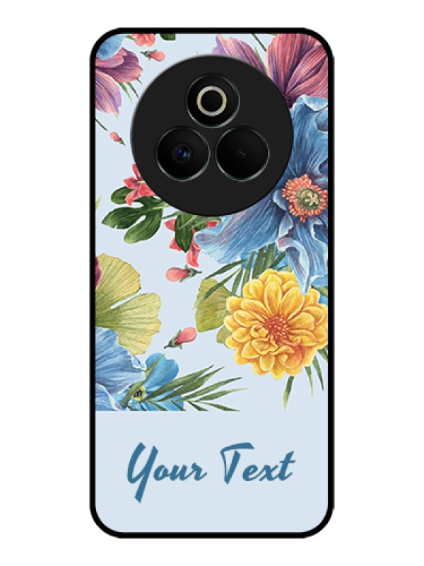 Custom Realme P3 Pro 5G Custom Glass Phone Case - Stunning Watercolored Flowers Painting Design