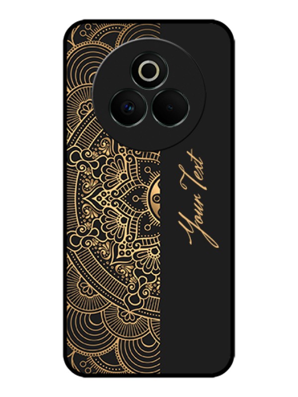 Custom Realme P3 Pro 5G Custom Glass Phone Case - Mandala Art With Custom Text Design