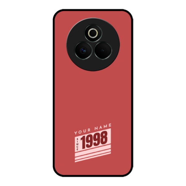 Realme P3 Pro 5G Custom Glass Phone Case - Red Custom Year Of Birth Design