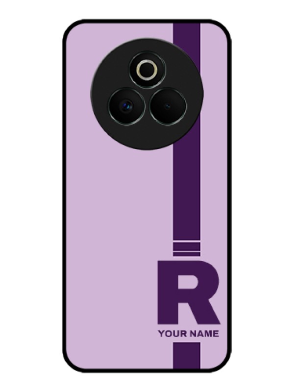 Custom Realme P3 Pro 5G Custom Glass Phone Case - Simple Dual Tone Stripe With Name Design