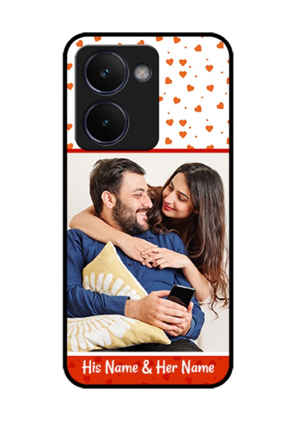 Realme P3 Ultra 5G Custom Glass Phone Case - Orange Love Symbol Design
