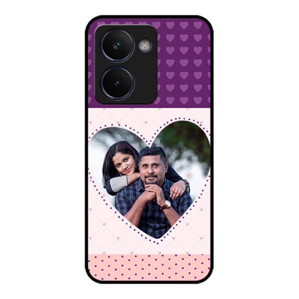 Realme P3 Ultra 5G Custom Glass Phone Case - Violet Love Dots Design