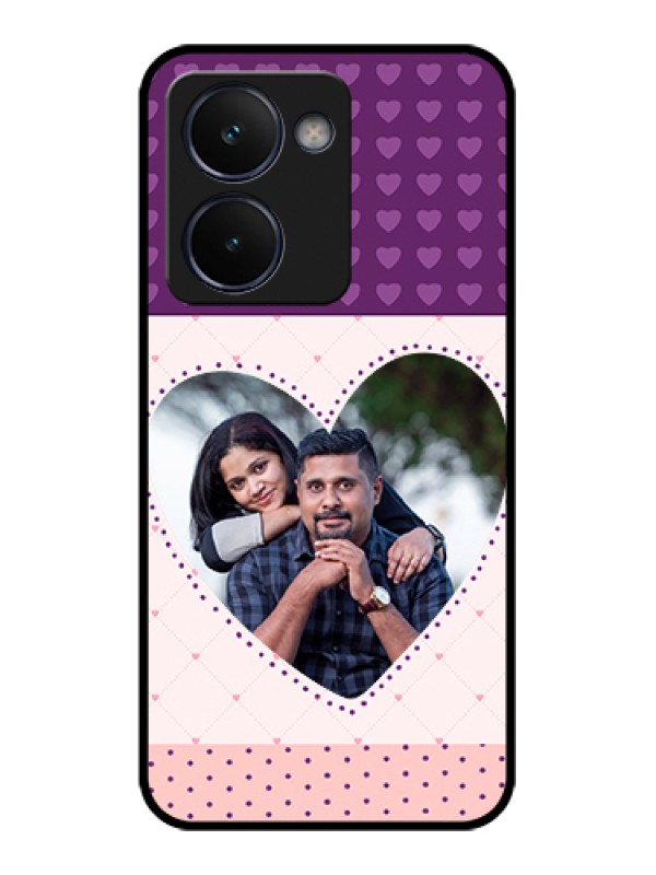 Custom Realme P3 Ultra 5G Custom Glass Phone Case - Violet Love Dots Design