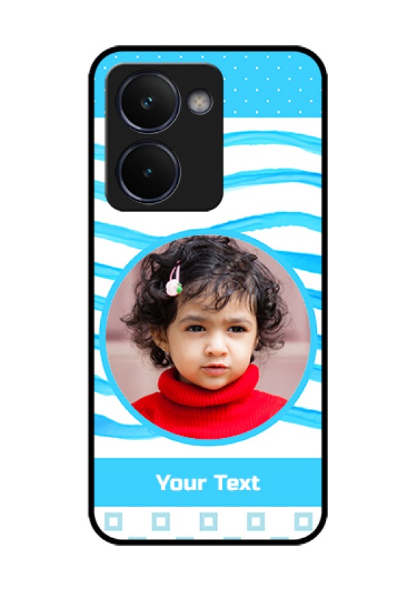Realme P3 Ultra 5G Custom Glass Phone Case - Simple Blue Case Design