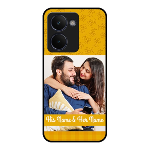 Realme P3 Ultra 5G Custom Glass Phone Case - Yellow Floral Design