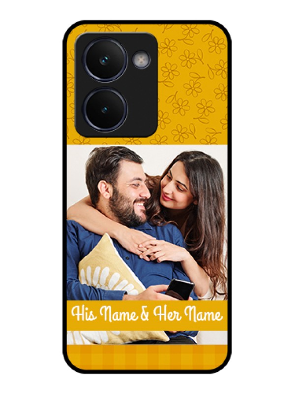 Custom Realme P3 Ultra 5G Custom Glass Phone Case - Yellow Floral Design