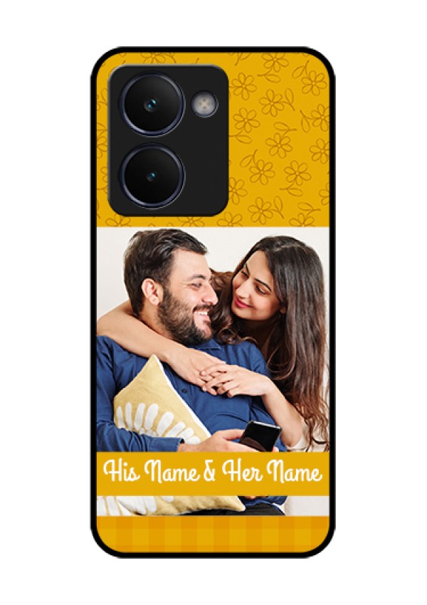 Realme P3 Ultra 5G Custom Glass Phone Case - Yellow Floral Design