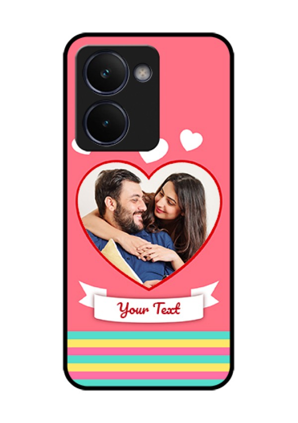 Realme P3 Ultra 5G Custom Glass Phone Case - Love Shapes Doodle Design