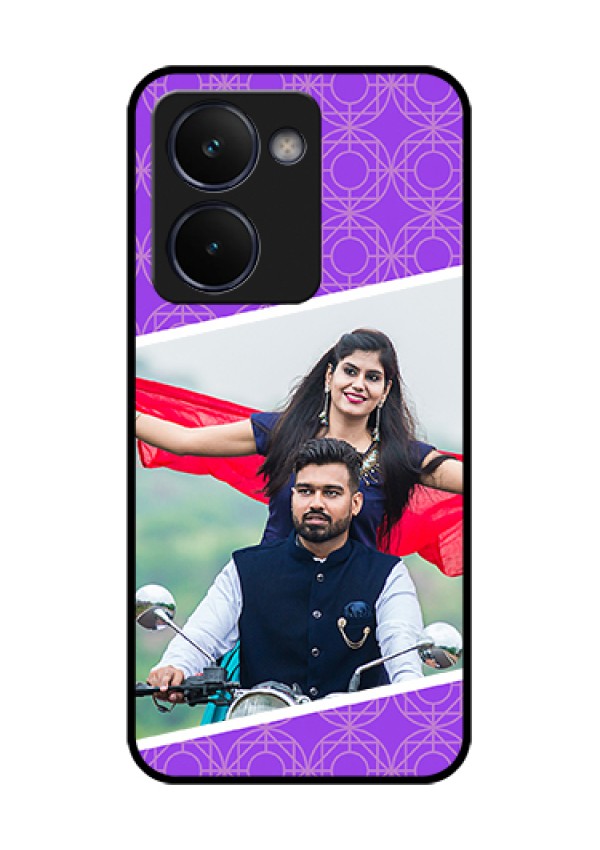 Realme P3 Ultra 5G Custom Glass Phone Case - Violet Color Pattern Design