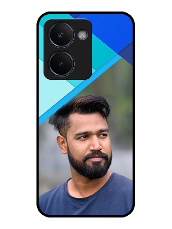 Custom Realme P3 Ultra 5G Custom Glass Phone Case - Blue Pattern Design