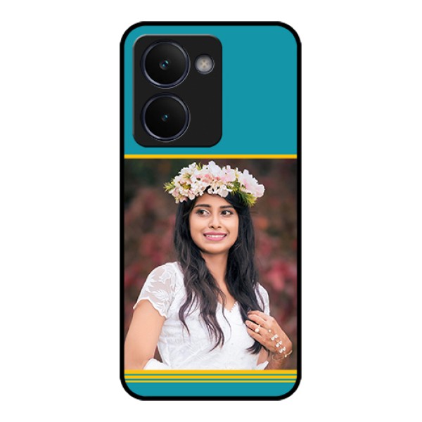 Realme P3 Ultra 5G Custom Glass Phone Case - Yellow & Blue Design
