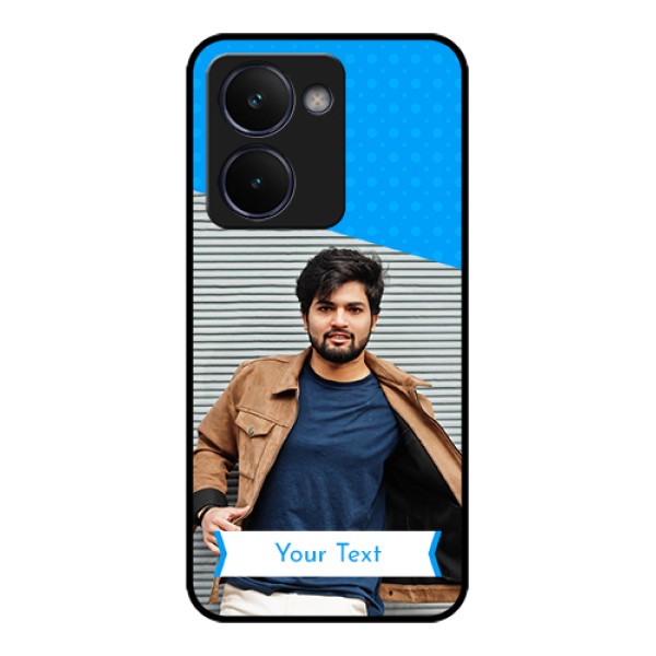 Realme P3 Ultra 5G Custom Glass Phone Case - Simple Blue Color Design Realme P3 Ultra 5G Custom Glass Phone Case - Simple Blue Color Design