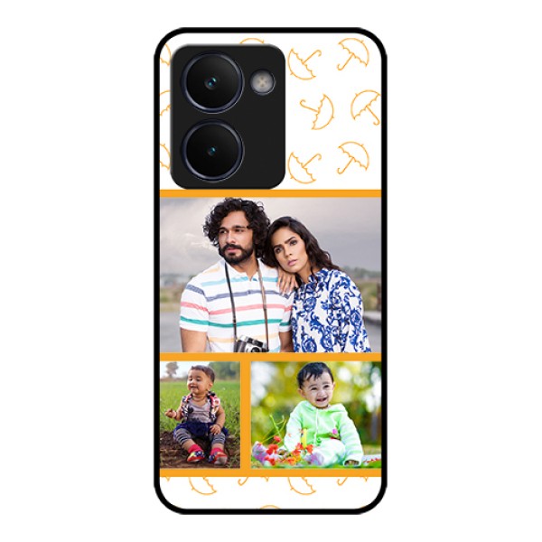 Realme P3 Ultra 5G Custom Glass Phone Case - Yellow Pattern Design