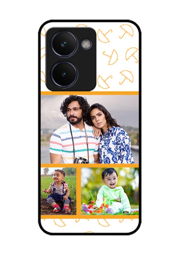 Realme P3 Ultra 5G Custom Glass Phone Case - Yellow Pattern Design