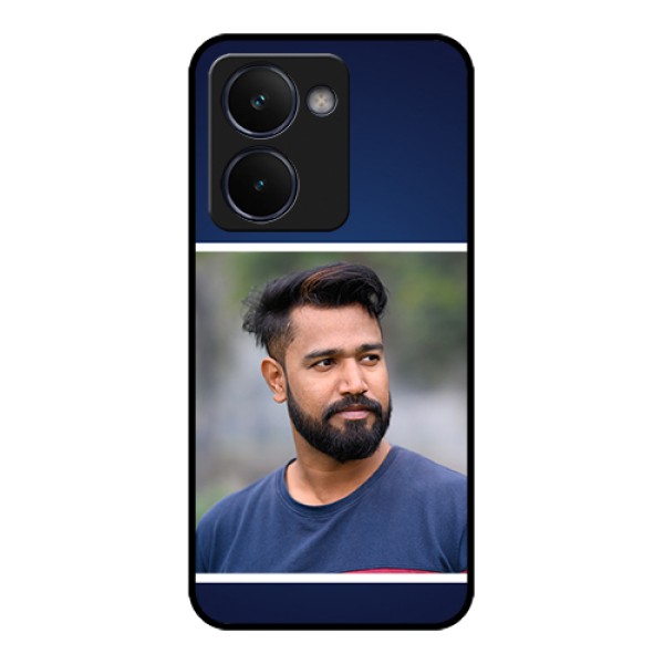 Realme P3 Ultra 5G Custom Glass Phone Case - Simple Royal Blue Design Realme P3 Ultra 5G Custom Glass Phone Case - Simple Royal Blue Design