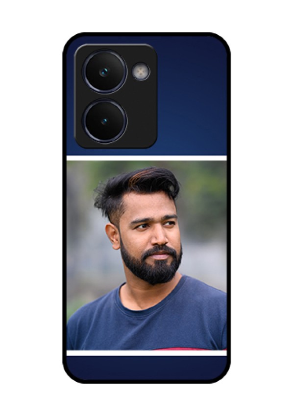 Realme P3 Ultra 5G Custom Glass Phone Case - Simple Royal Blue Design