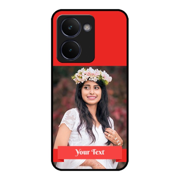 Realme P3 Ultra 5G Custom Glass Phone Case - Simple Red Color Design